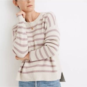 Madewell Women's Striped Pickford Pullover Crewneck Sweater Size Medium